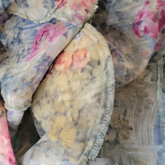 VTG Tank Maxi Dress + Button Up Top Twinnie Set Multi Floral Cottagecore Fairy - Picture 11 of 13